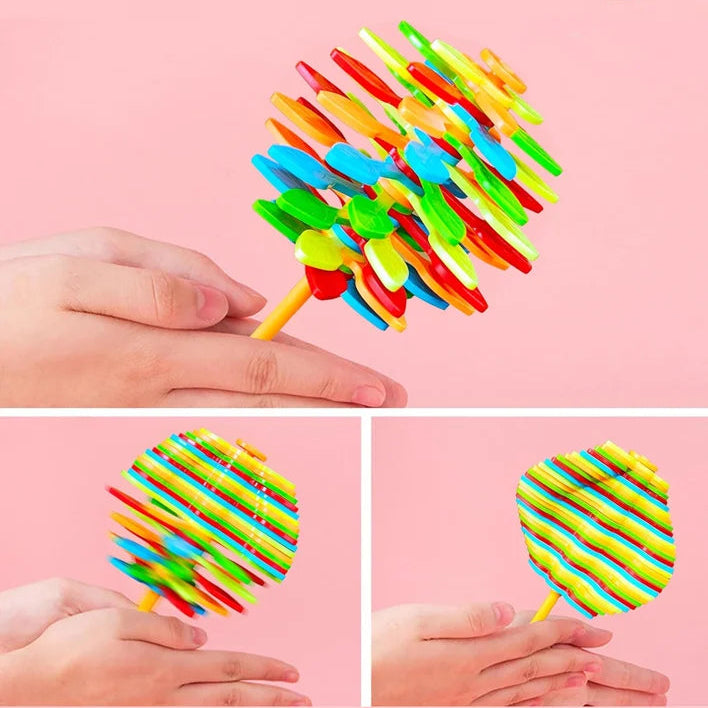 Spinning Candy Flower Toy for Kids Lollipop Shaped Hand Spinner Twisting and Rotating