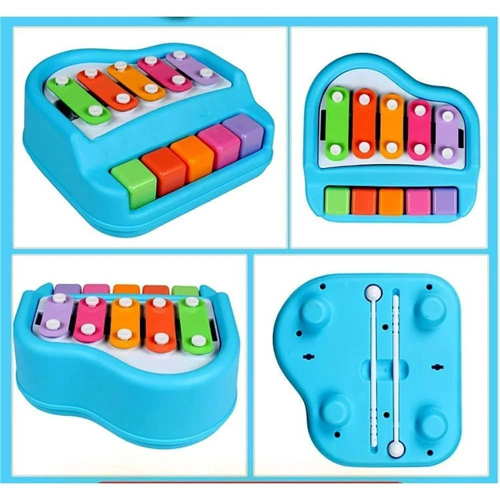 5 Keys Multicolor Plastic Xylophone Kids Toys